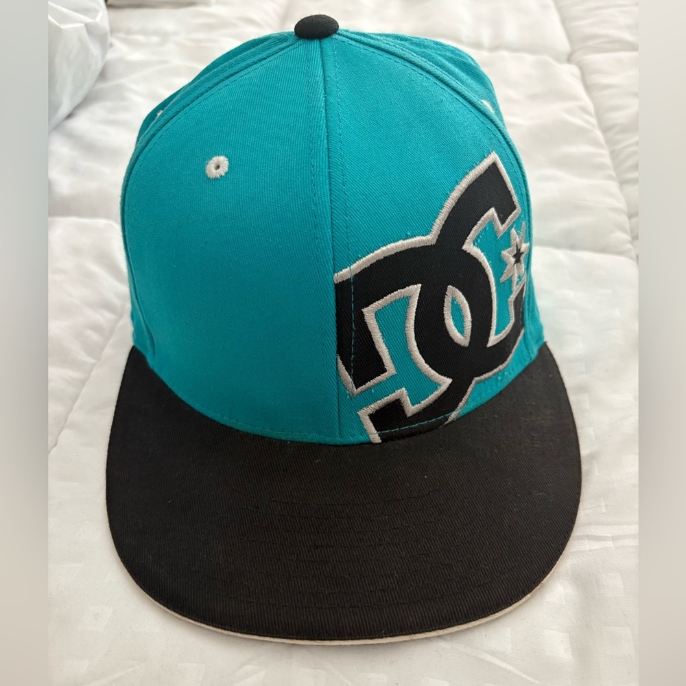 DC Turquoise and Black Logo Cap